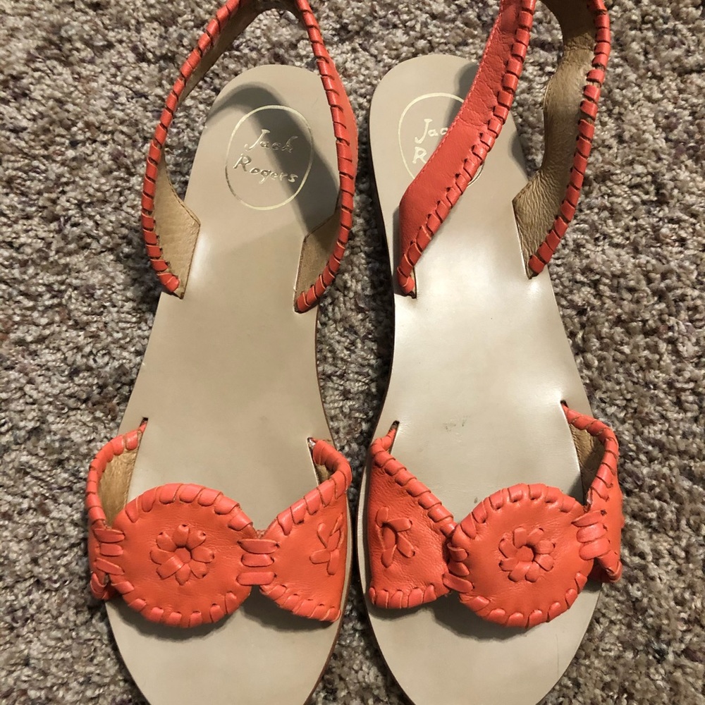 Jack Rogers coral sling back. Size 9